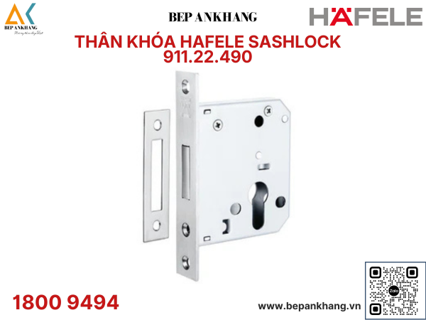 Thân khóa chốt chết Hafele - 911.22.490